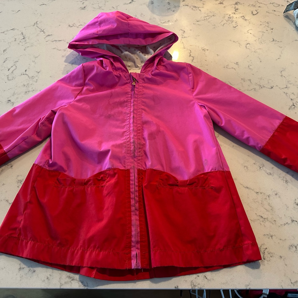 Kate Spade Kids Red and Pink Hooded Jacket